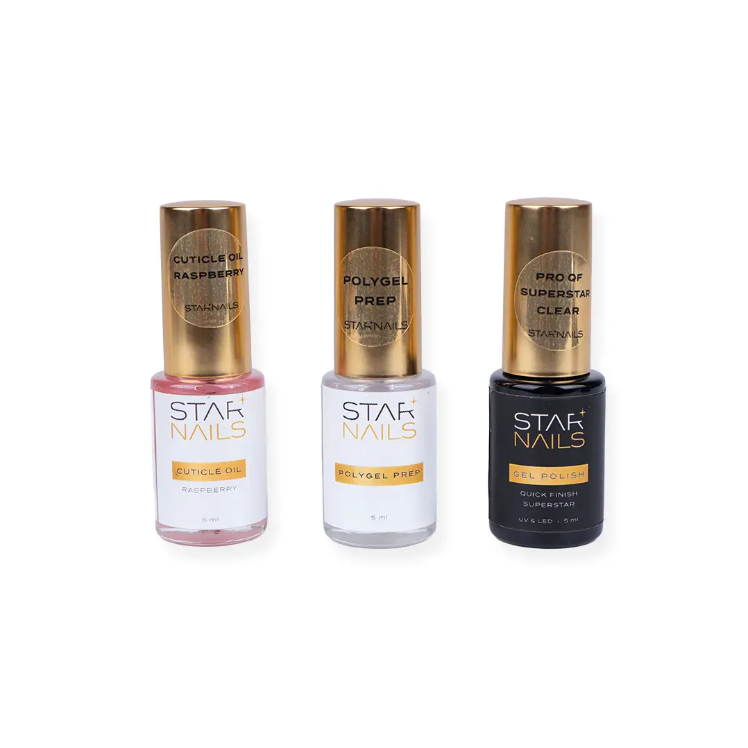 Sada STARNAILS Polygel Set Clear+ UV/LED S7 - modeláž polygelem